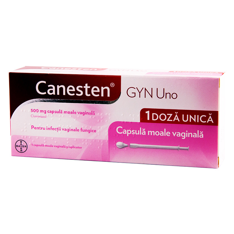 Canesten Gyn Uno 500 mg, 1 capsula vaginală, Bayer