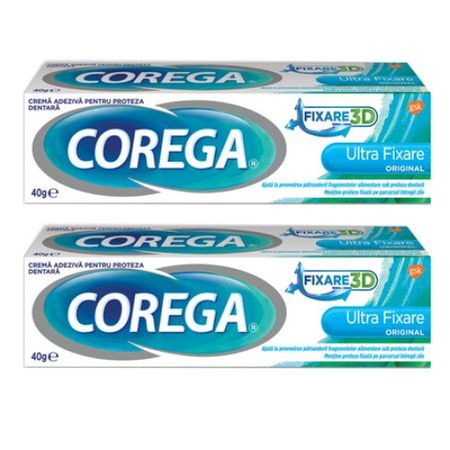 Cremă adezivă pentru proteza dentară Neutro Corega, 40 g, Duo pack Gsk