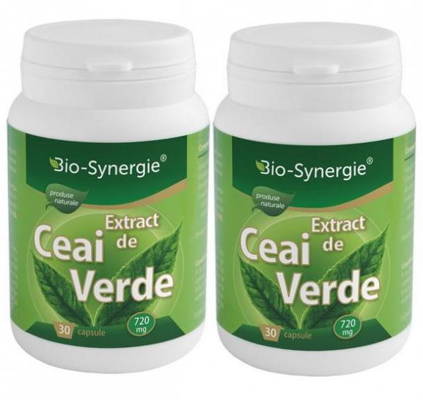 Extract Ceai Verde, 30 capsule+ 30 capsule, Bio-Synergie