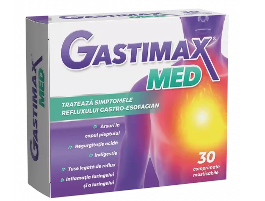 Gastimax Med, 30 comprimate masticabile, Fiterman 