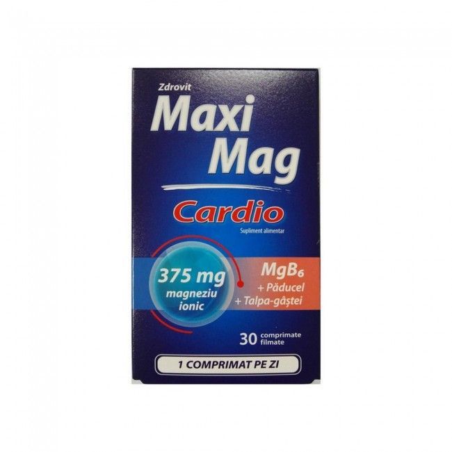 MaxiMag Cardio 375 mg, 30 comprimate filmate, Zdrovit
