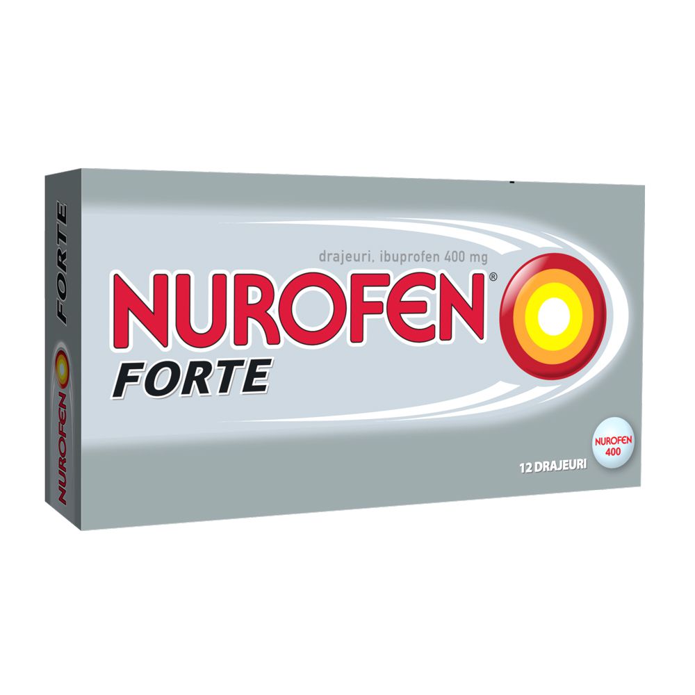 Nurofen Forte 400mg, 24 drajeuri, Reckitt Benkiser Healthcare