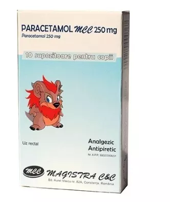 Paracetamol MCC, 250 mg, 10 supozitoare, Magistra 