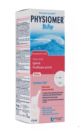 Spray cu solutie nazala Physiomer Baby, 115 ml, Omega Pharma