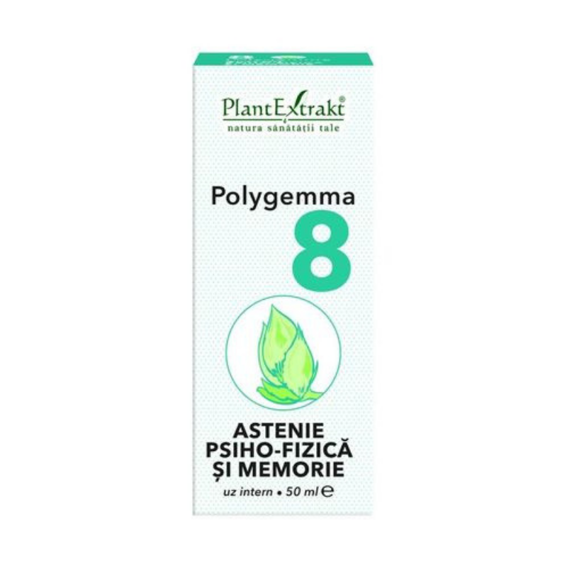 Polygemma 8, Astenie Psiho-Fizică și Memorie, 50 ml, Plant Extrakt