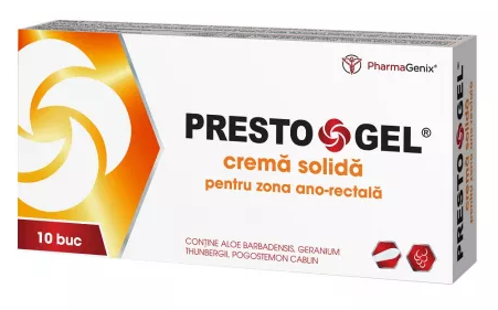 PrestoGel®, 10 supozitoare, PharmaGenix® 