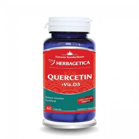 Quercetin + Vit.D3, 60 cps, Herbagetica