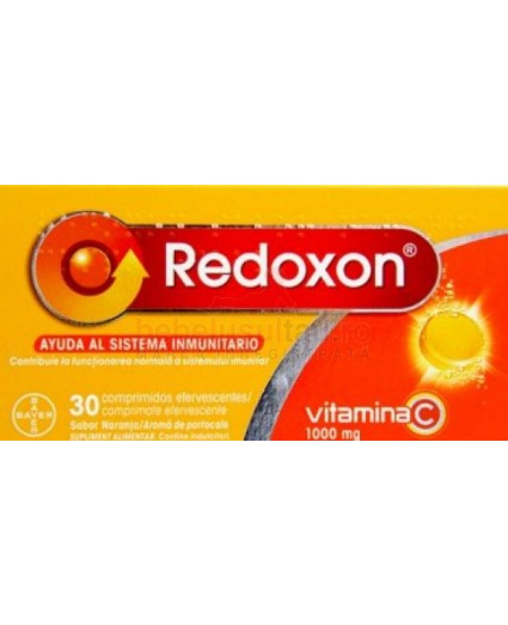 Redoxon vitamina C 1000 mg aroma de portocale, 30 comprimate efervescente, Bayer