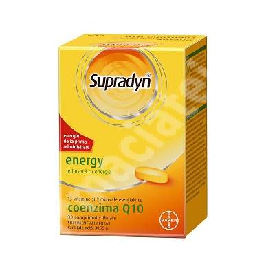Supradyn Energy cu Coenzima Q10, 30 comprimate, Bayer