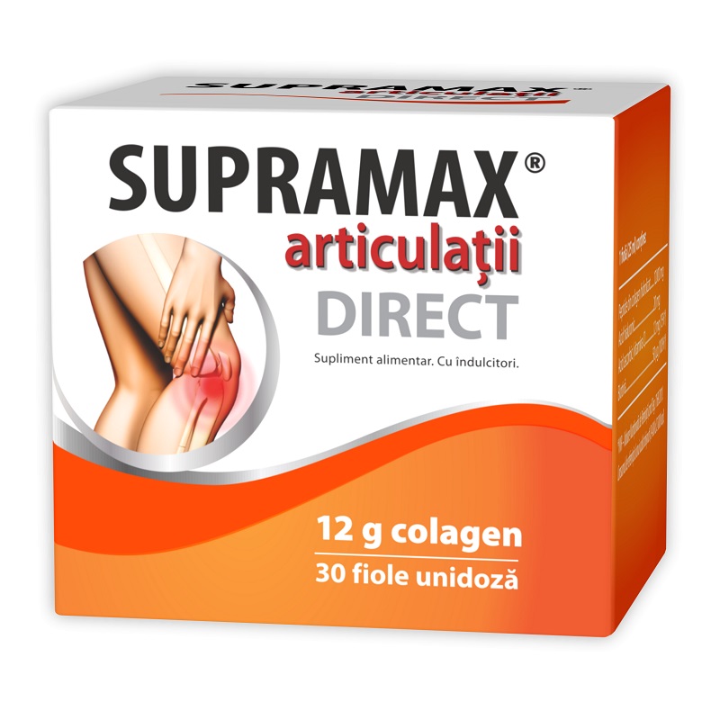 Supramax articulatii Direct 12g colagen, 30 fiole, Natur Produkt