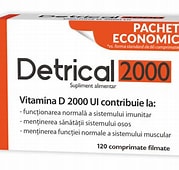 Detrical vitamina D 2000ui, 120cpr, Zdrovit