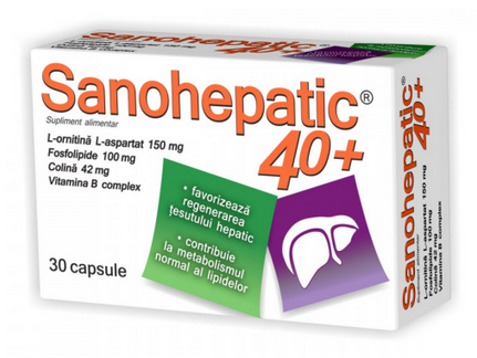 SanoHepatic 40+, 30 + 10 capsule GRATUIT, Zdrovit