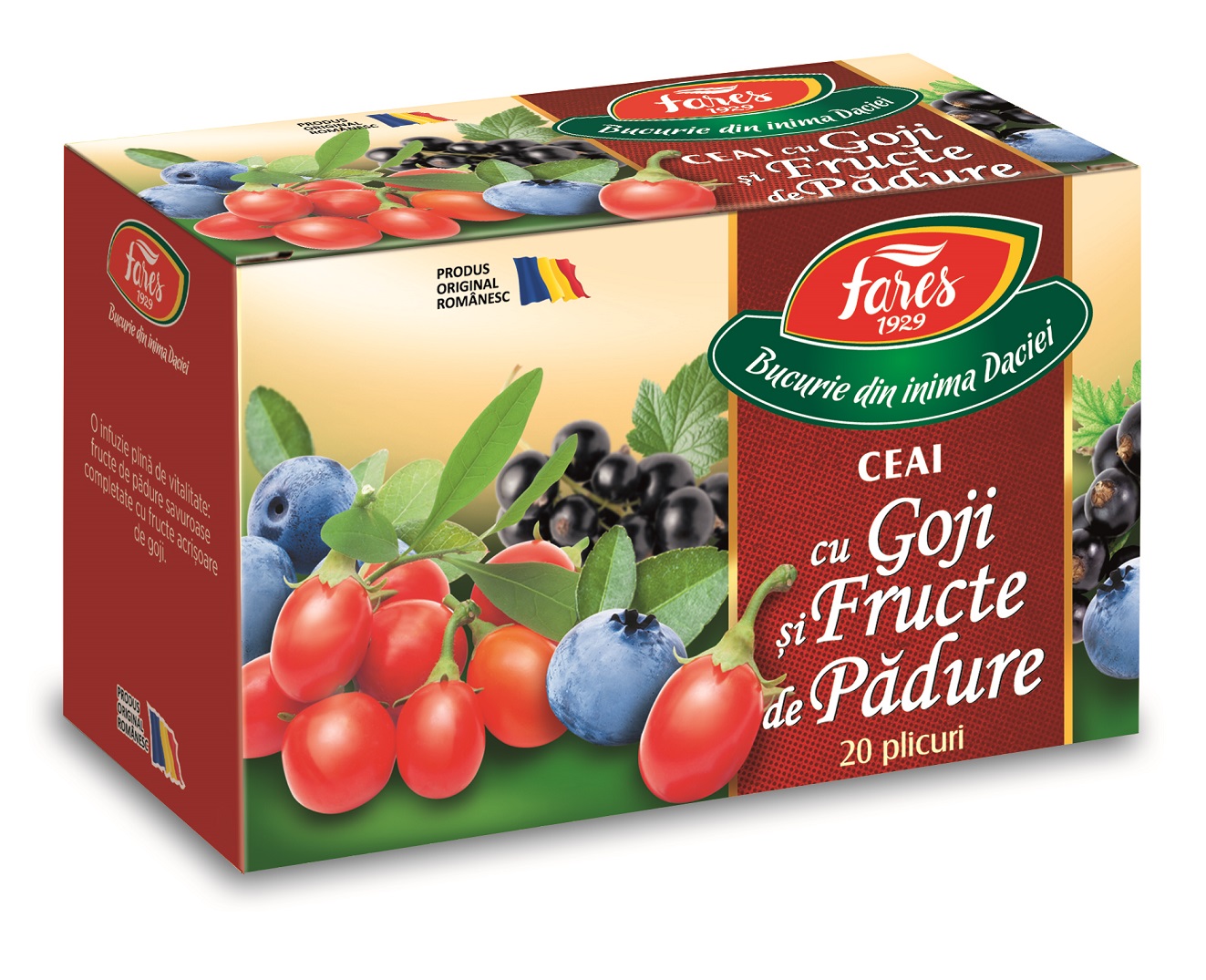 CEAI CU GOJI SI FRUCTE DE PADURE X 20 PLICURI FARES