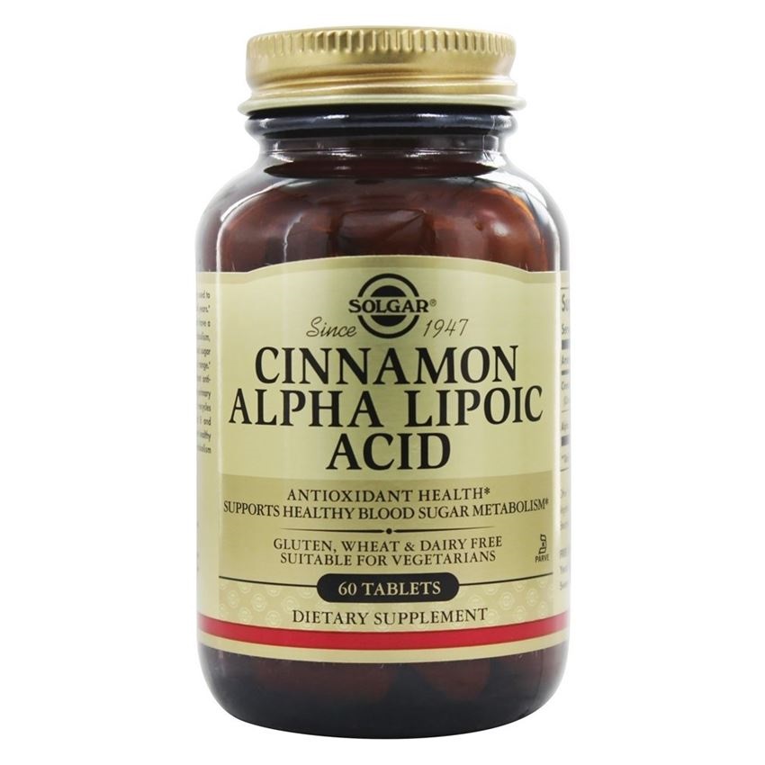 CINNAMON ALPHA-LIPOIC ACID X 60 TABLETE SOLGAR