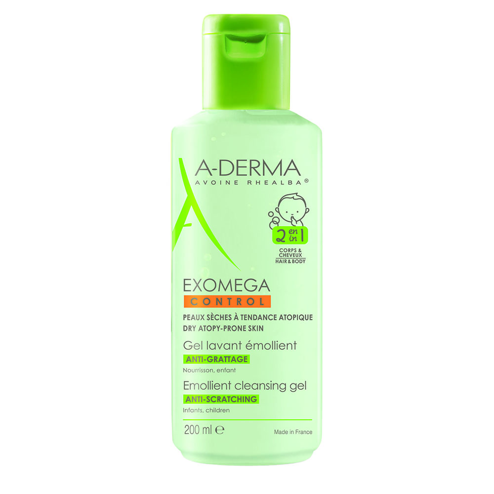 DUCRAY A-DERMA EXOMEGA CONTROL GEL SPALARE 2 IN 1 200ML