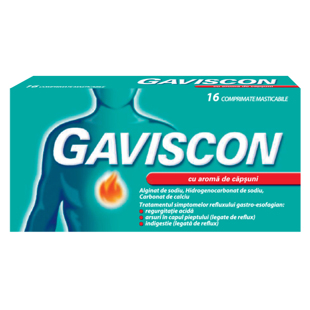 GAVISCON CU AROMA DE CAPSUNI x 16