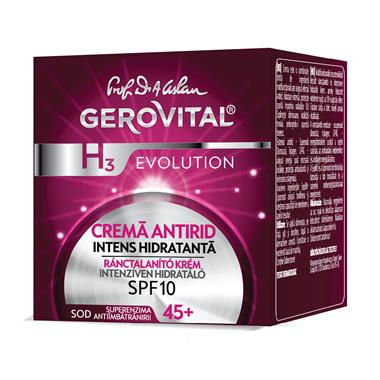 Gerovital H3 Evolution Crema antirid intens hidratanta SPF10 50 ml