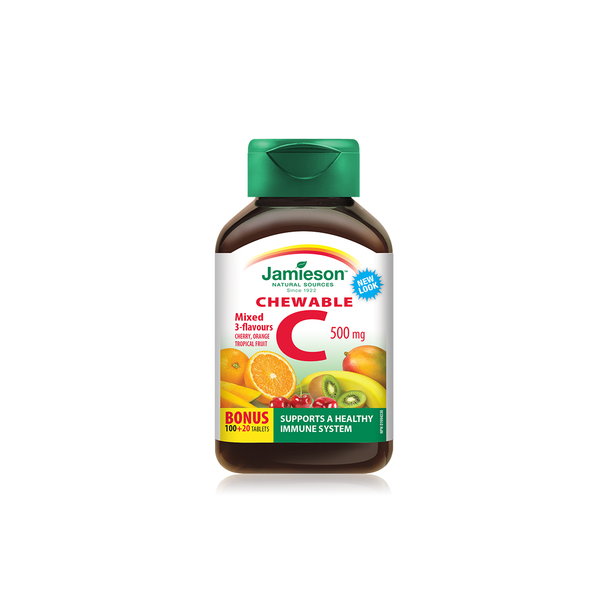 Jamieson Vitamina C 500 mg mix cu 3 arome 120 comprimate