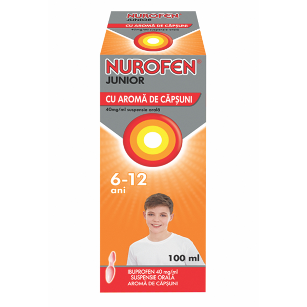 NUROFEN JUNIOR, CU AROMA DE CAPSUNI 40 mg/ml x 1