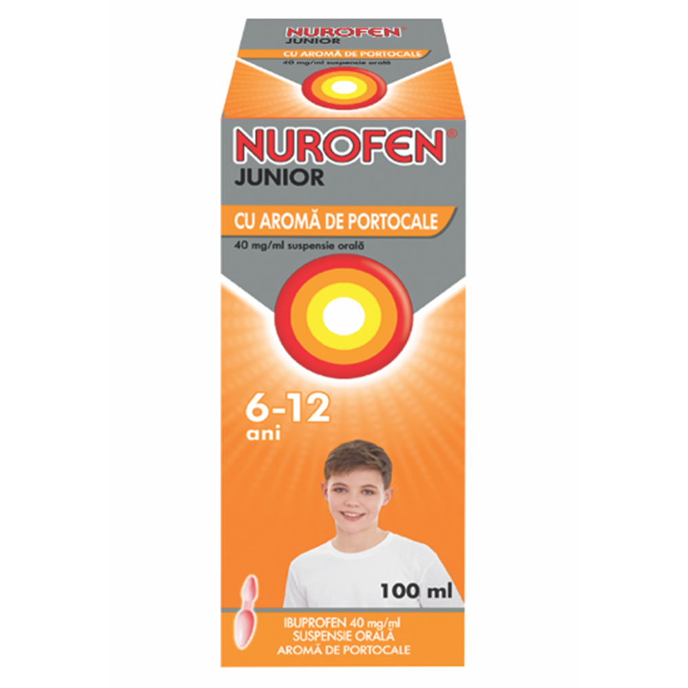 NUROFEN JUNIOR, CU AROMA DE PORTOCALE 40 mg/ml x 1