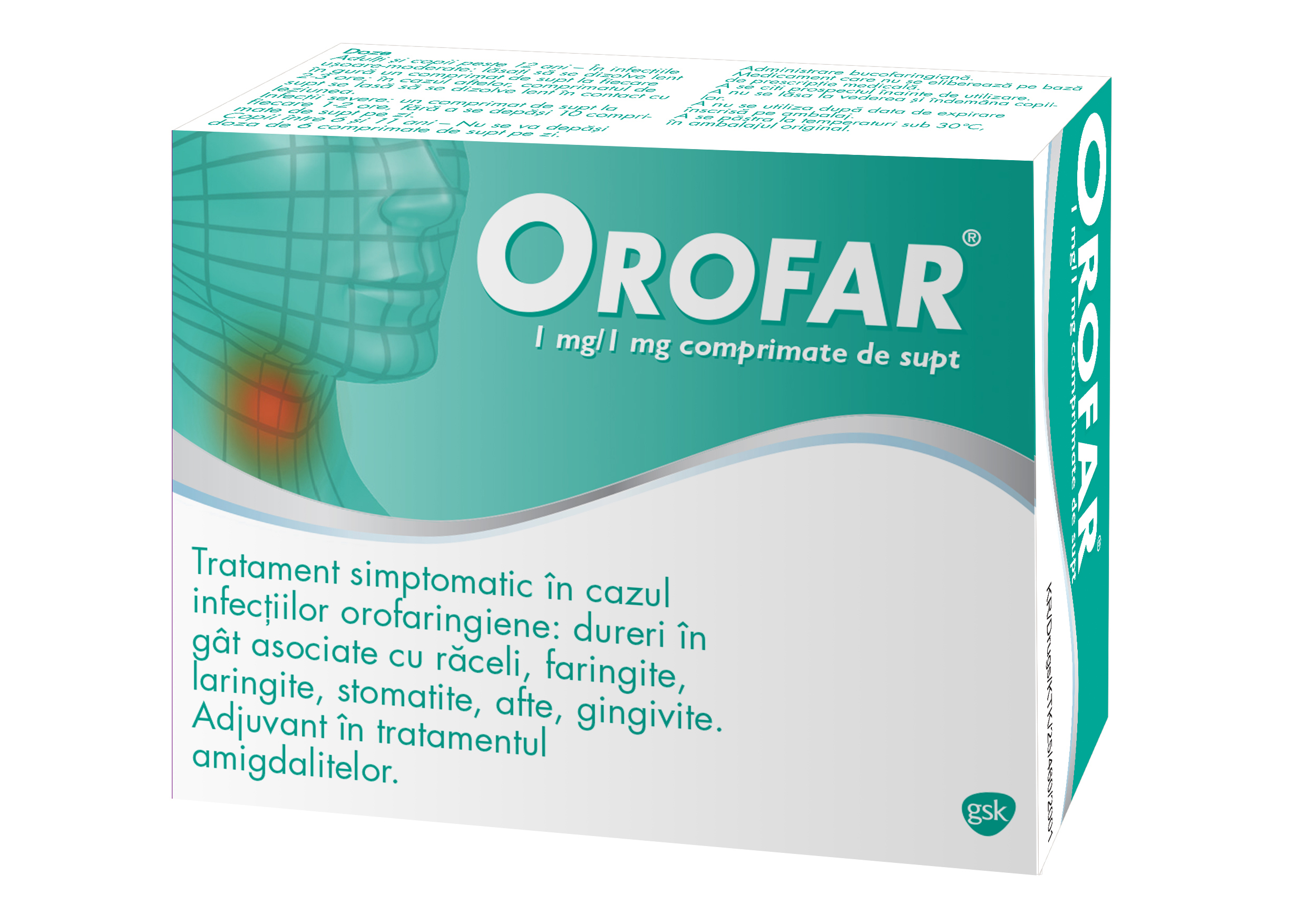 Orofar 1 mg/1 mg  24 comprimate de supt