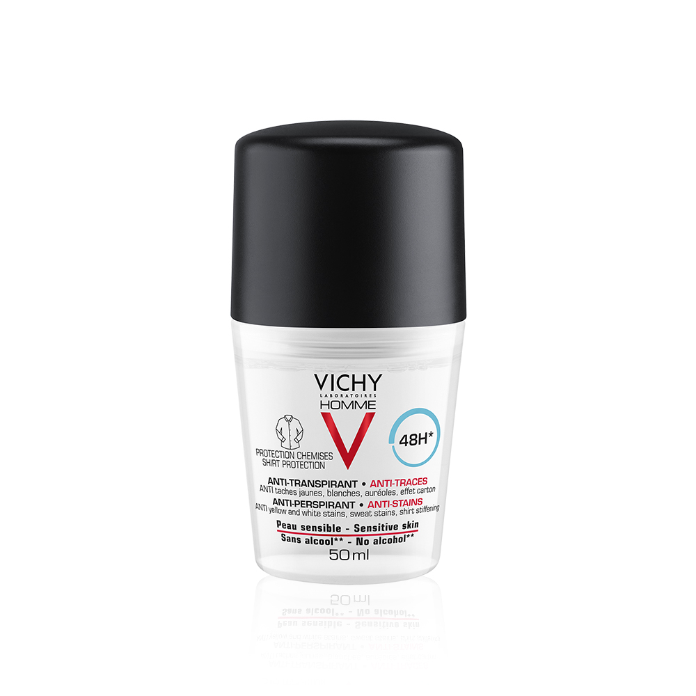 VICHY HOMME DEODORANT ROLL-ON ANTIPERSPIRANT 48H ANTI-URME 50ML