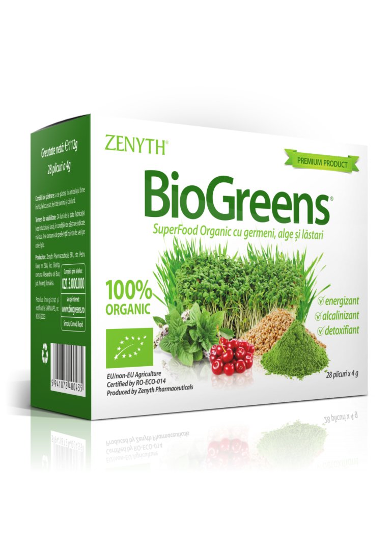 ZENYTH BIO GREENS 4G x 28 PLICURI