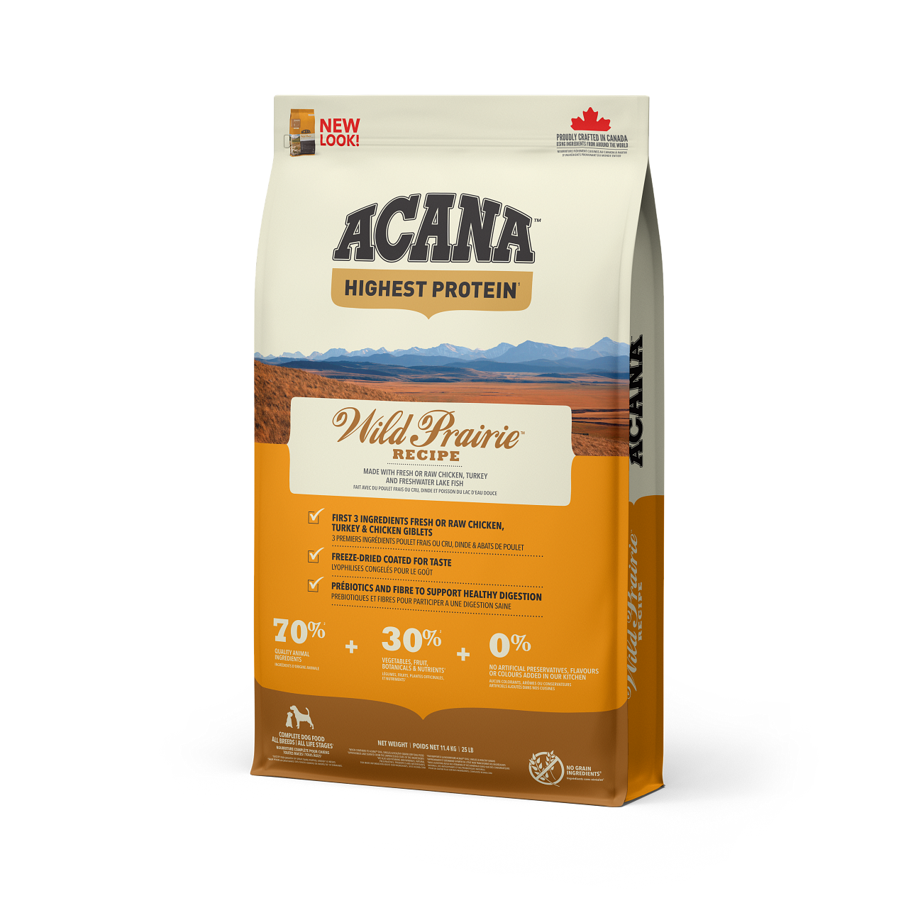 Hrană uscată câini - ACANA Highest Protein Dog Wild Prairie 11,4 kg, magazindeanimale.ro