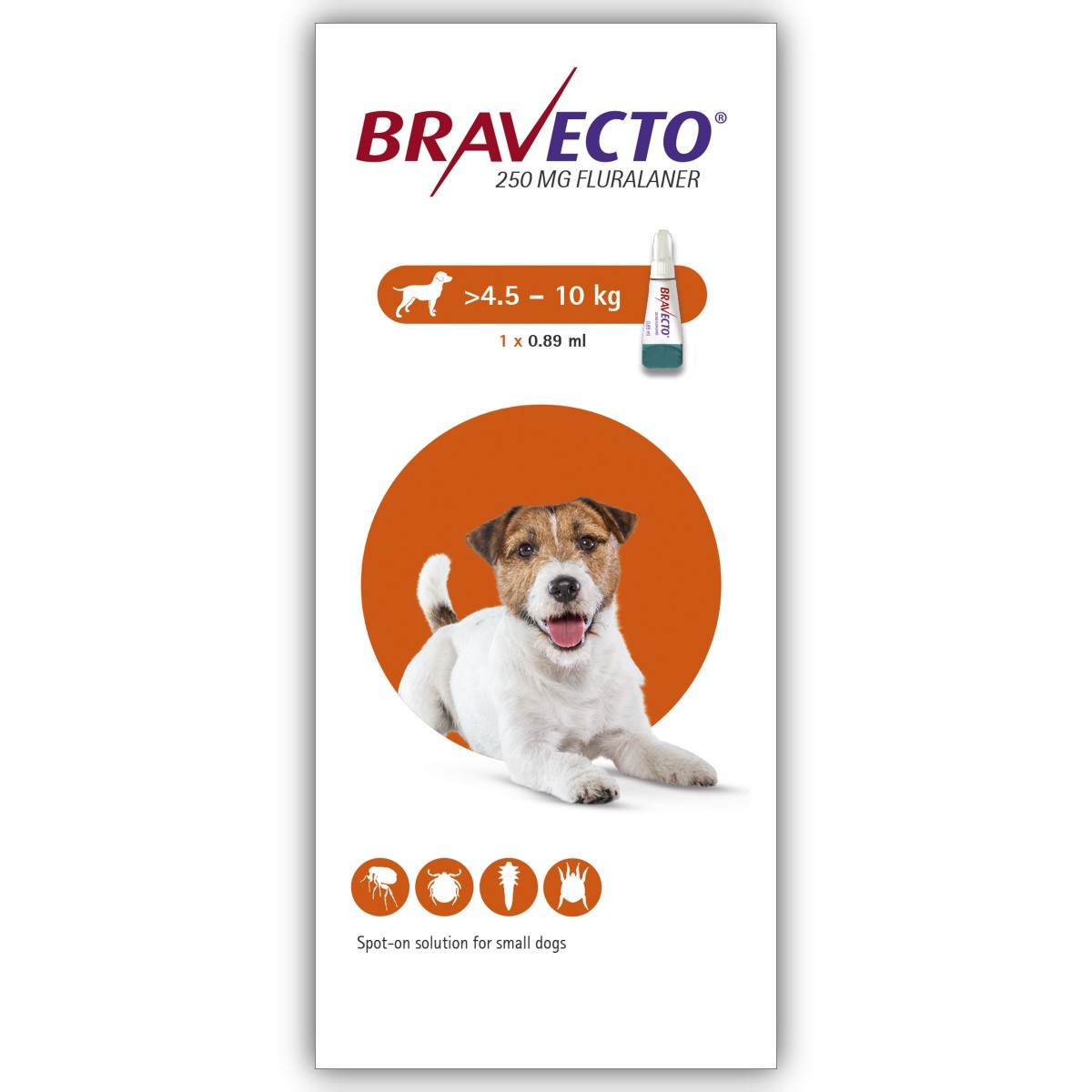 Antiparazitare - Bravecto Spot On Dog 250 mg (4.5-10 kg), magazindeanimale.ro
