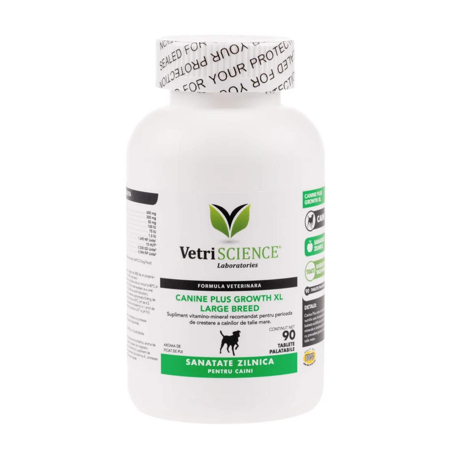 Suplimente nutritive - Canine Plus Growth XL Large Breed 90 tbl - Vetri-Science, magazindeanimale.ro