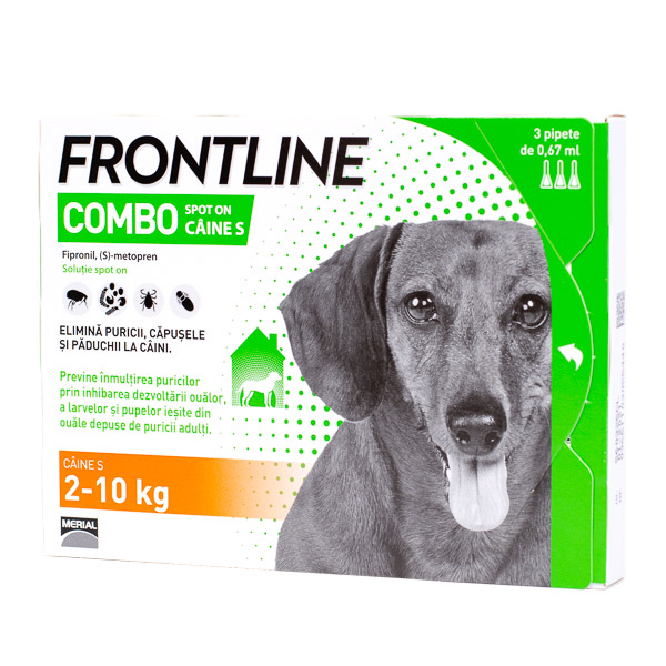 Antiparazitare - Frontline Combo S (2 - 10 kg) x 3 pipete, magazindeanimale.ro