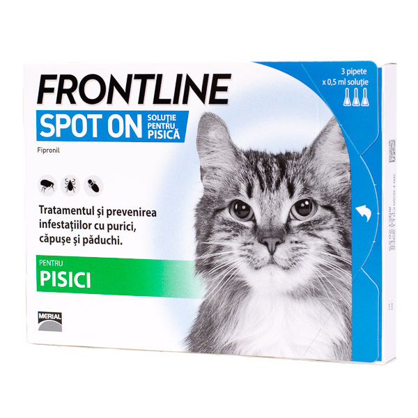 Antiparazitare - Frontline Spot-On Cat x 3 pipete, magazindeanimale.ro