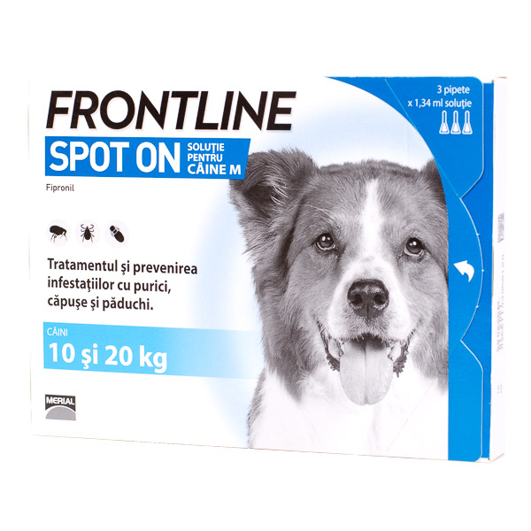 Antiparazitare - Frontline Spot-On Dog M (10 - 20 kg) x 3 pipete, magazindeanimale.ro
