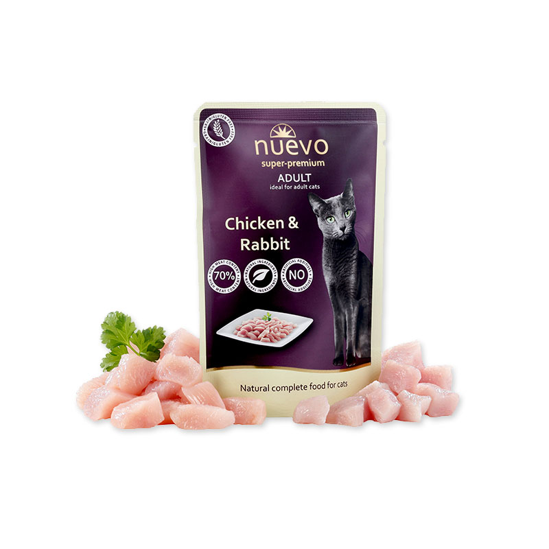 Hrană umedă pisici - Nuevo Cat  plic Pui & Iepure 85 g, magazindeanimale.ro