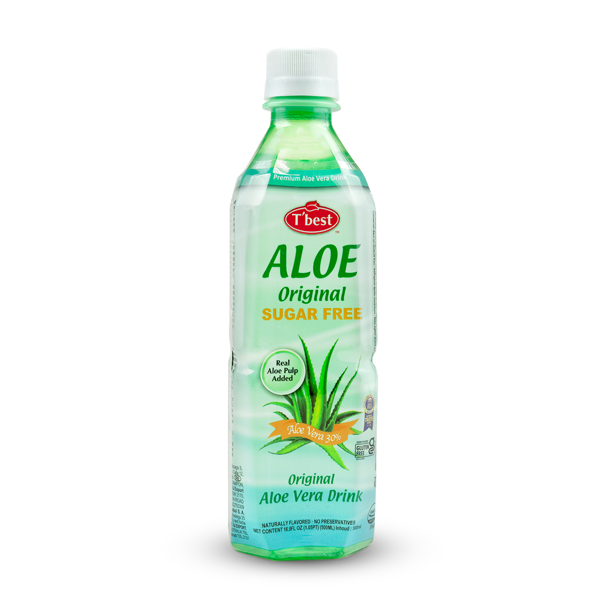 Sucuri si apa de cocos - Bautura Aloe Vera Sugar-Free T'BEST 500ml, asianfood.ro