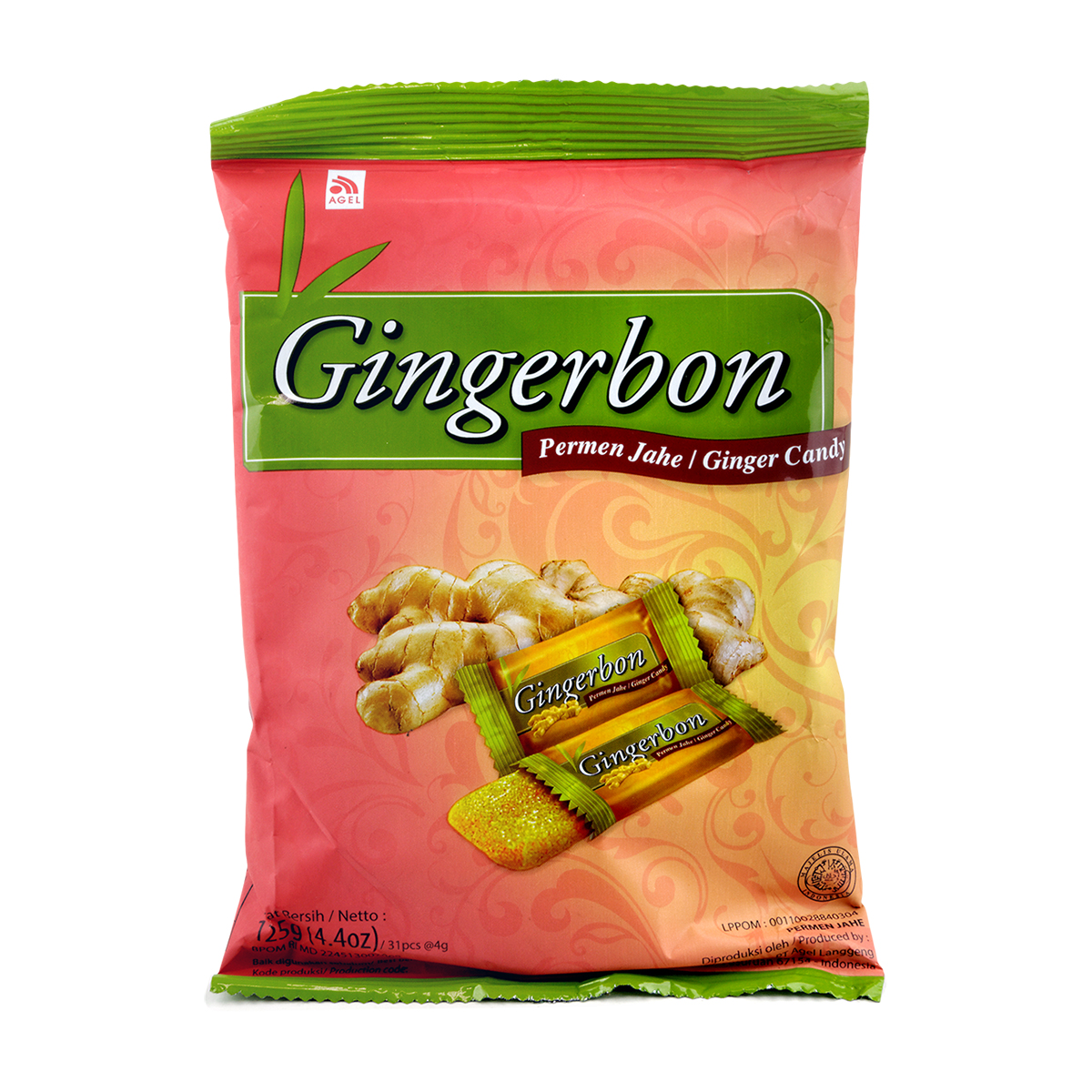 Dulciuri - Bomboane de ghimbir Gingerbon AGEL 125g, asianfood.ro