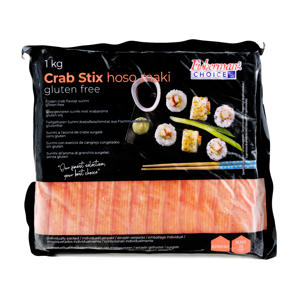 Exclusiv in magazine - Carne de crab Surimi 18cm FISHERMAN'S CHOICE 1kg, asianfood.ro