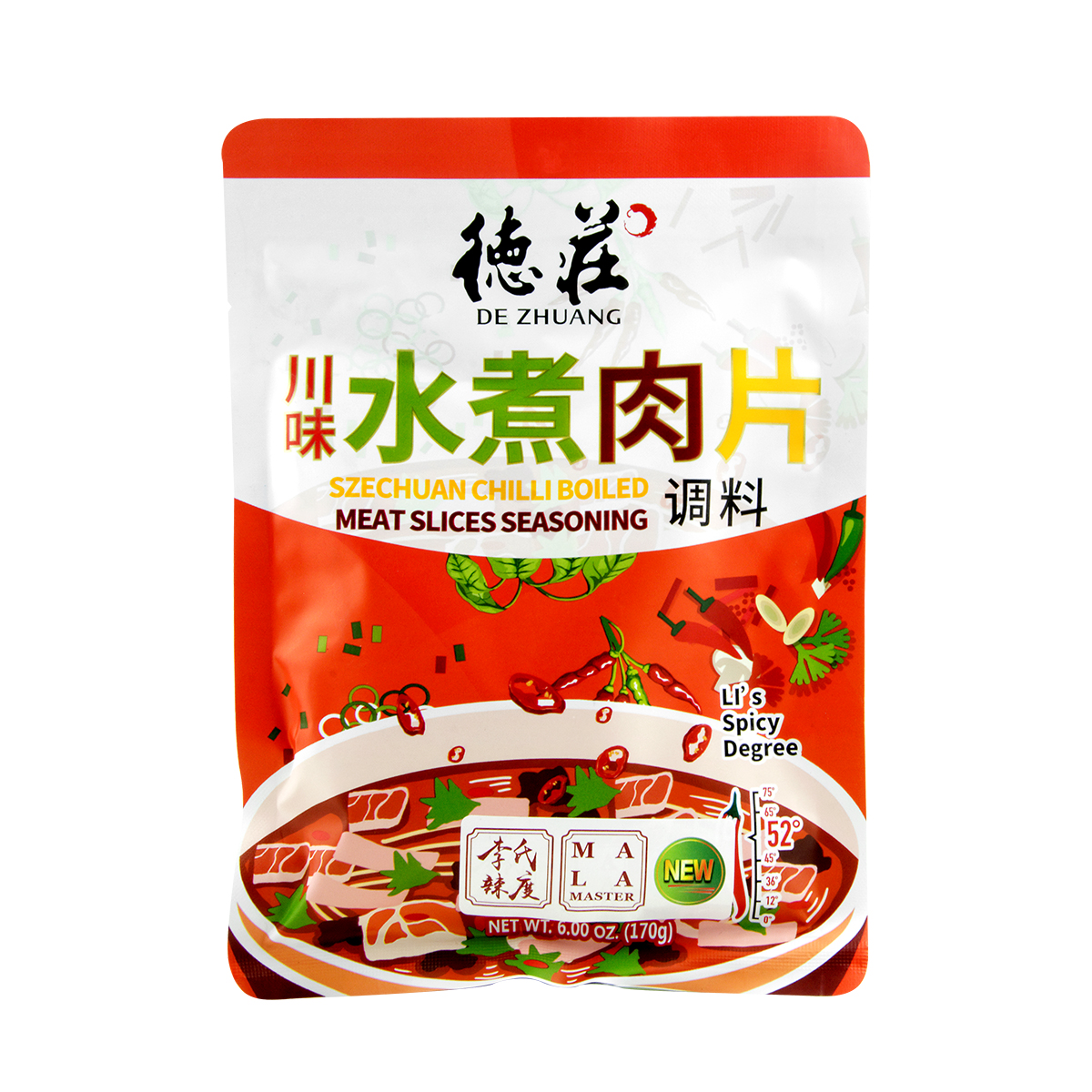 Mix de condimente - Condiment carne Szechuan Chilli DE ZHUANG 170g, asianfood.ro