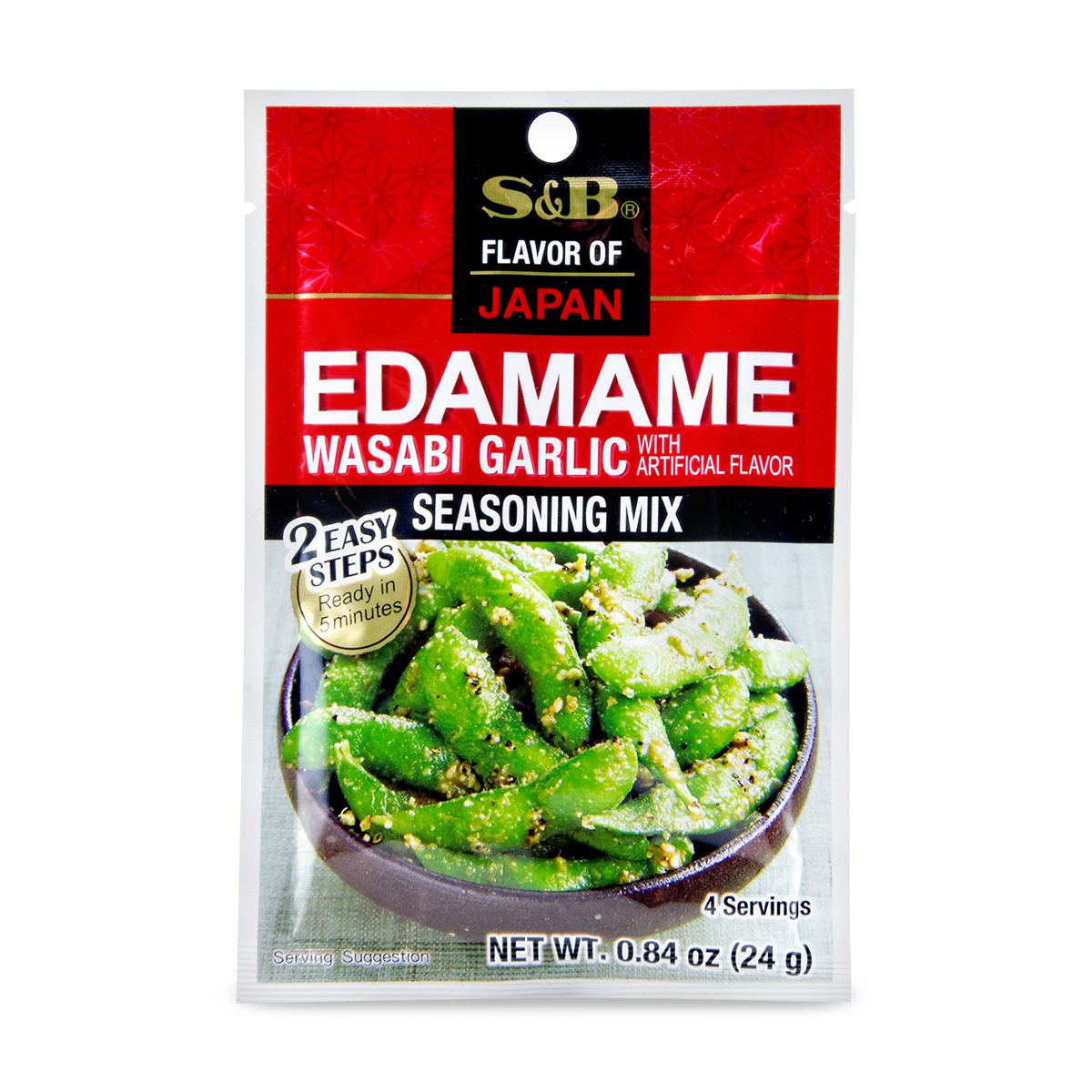 Mix de condimente - Condiment pentru Edamame (Wasabi&Usturoi) S&B 24g, asianfood.ro