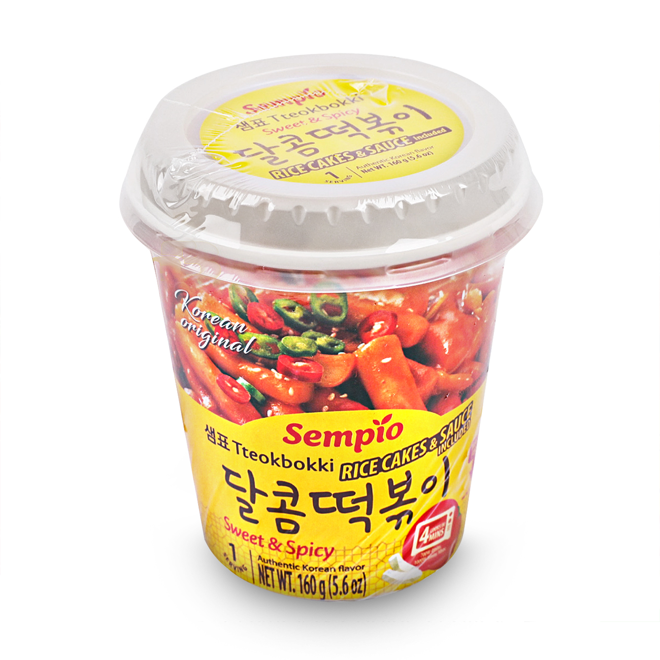 Noodles si noodles instant - Instant Tteokbokki Sweet & Spicy CUP SEMPIO 160g, asianfood.ro