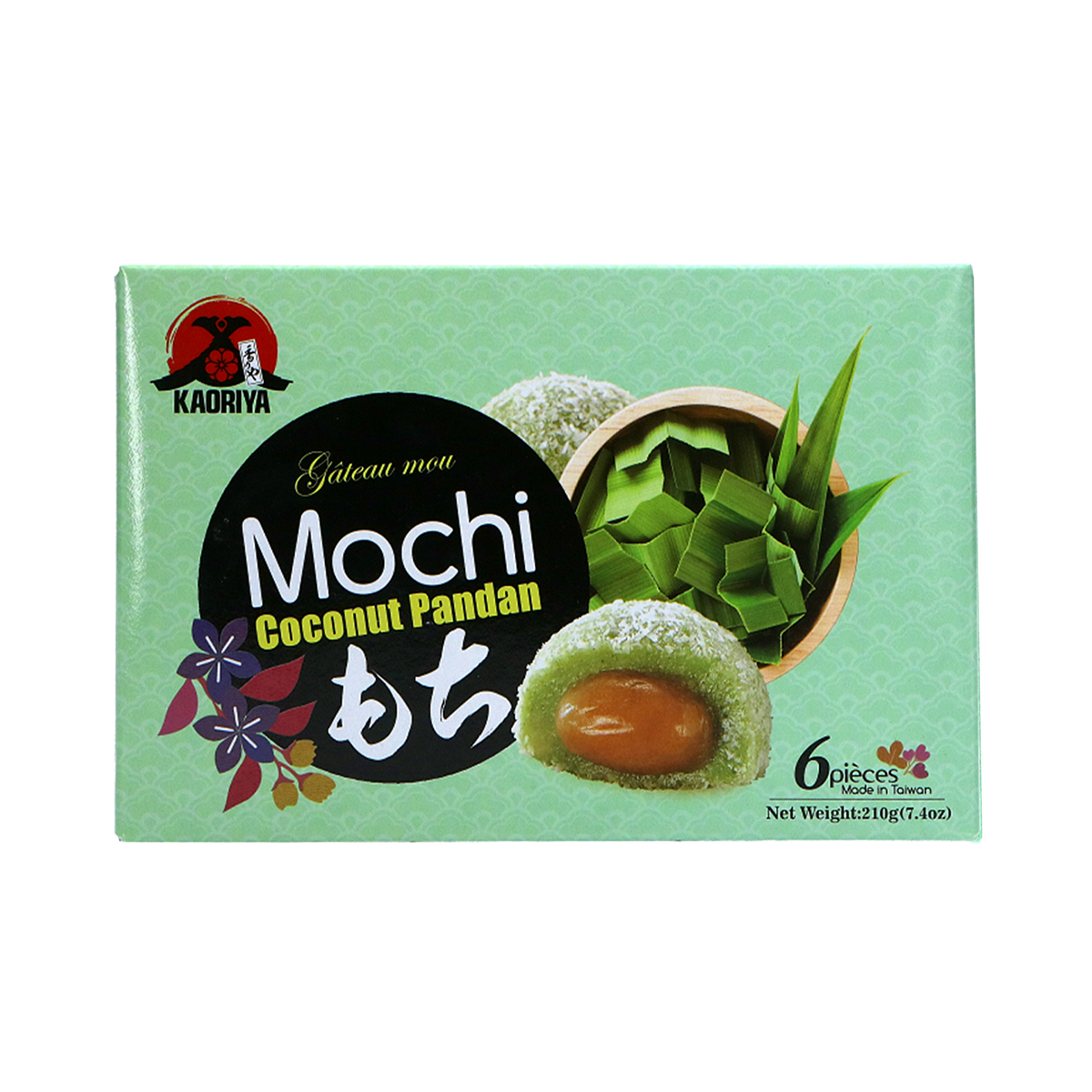 Dulciuri - Mochi cu pandan si cocos KAORIYA 210g, asianfood.ro