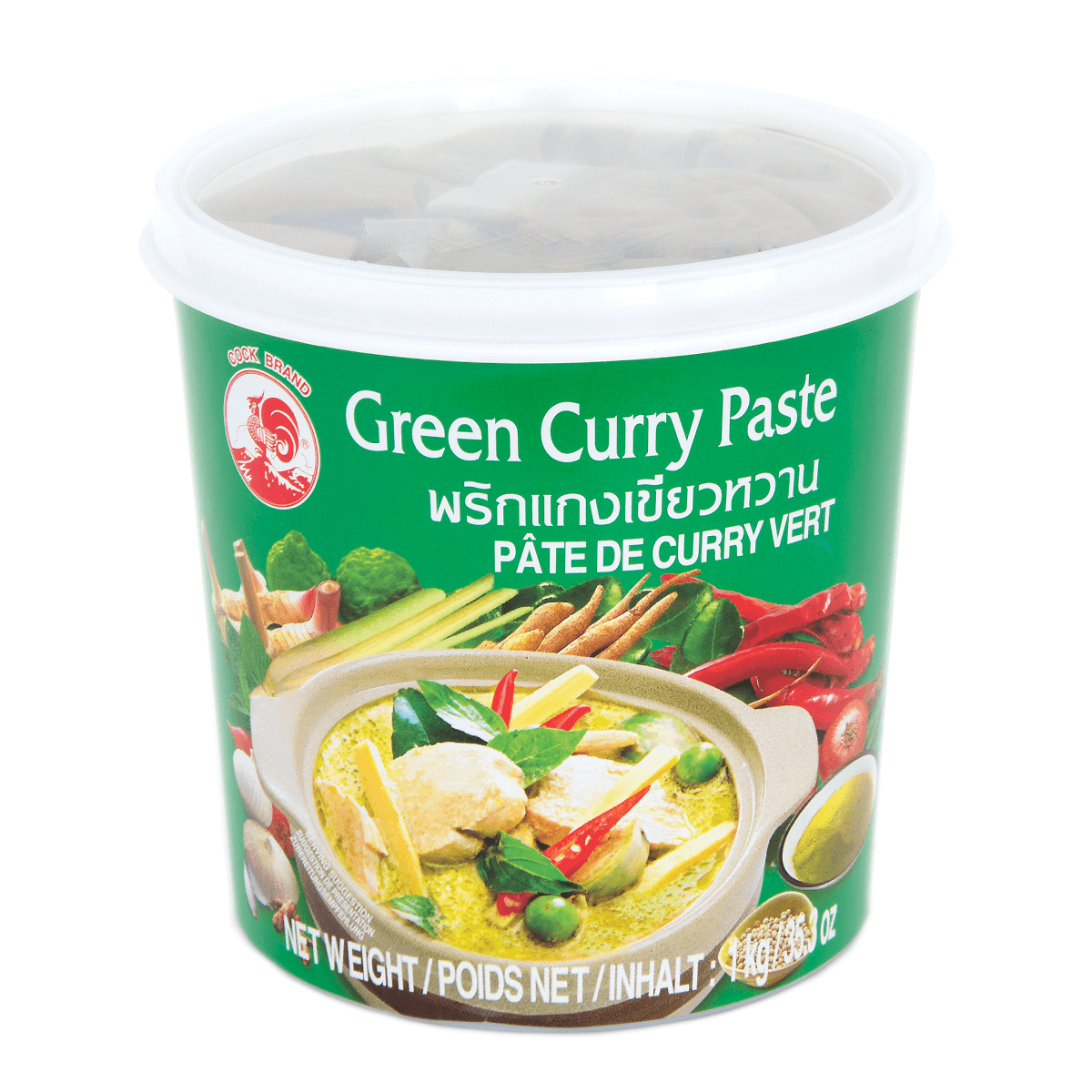Mix de condimente - Pasta curry verde COCK 1kg, asianfood.ro