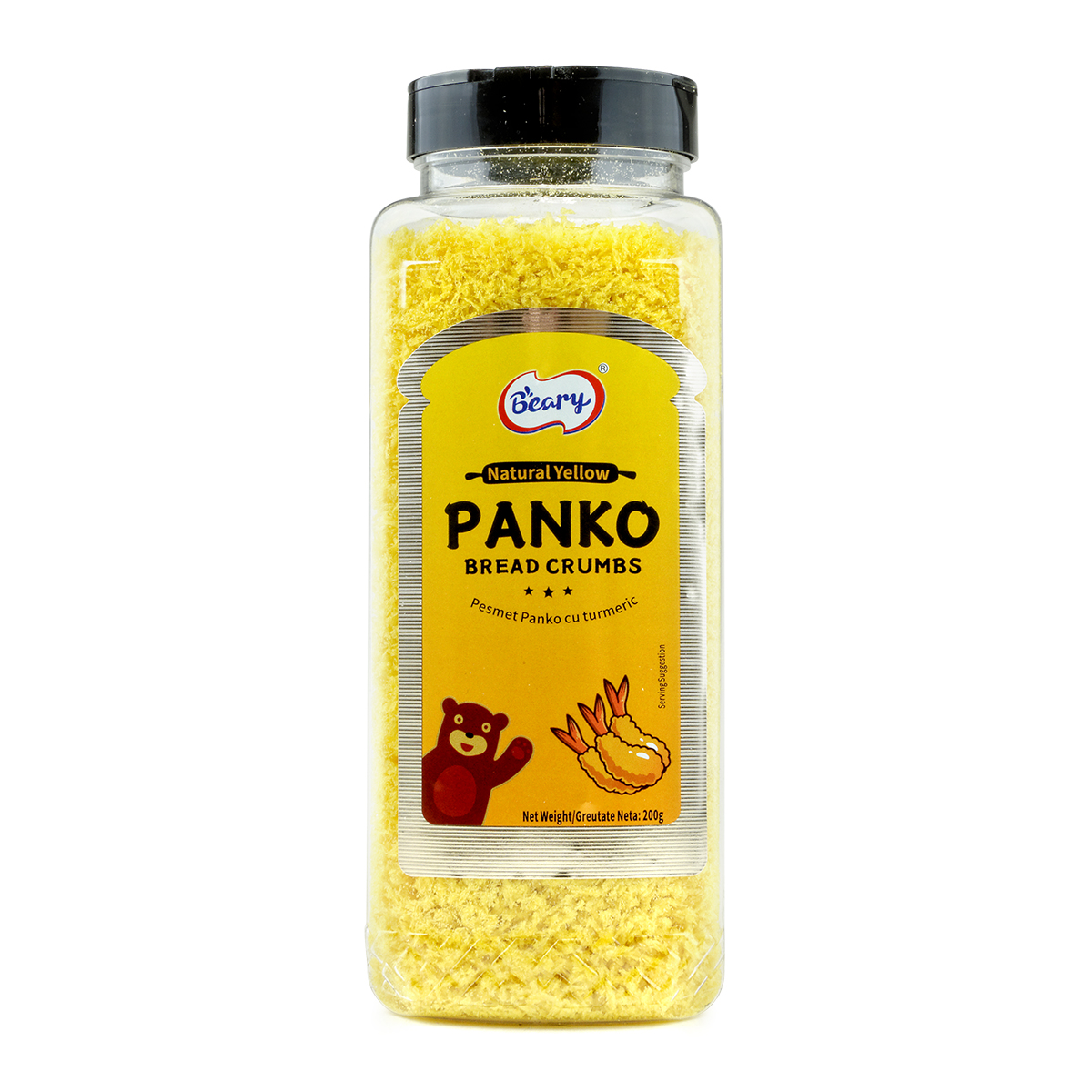Panko, amidon si hartie de orez - Pesmet Panko cu turmeric BEARY 200g, asianfood.ro