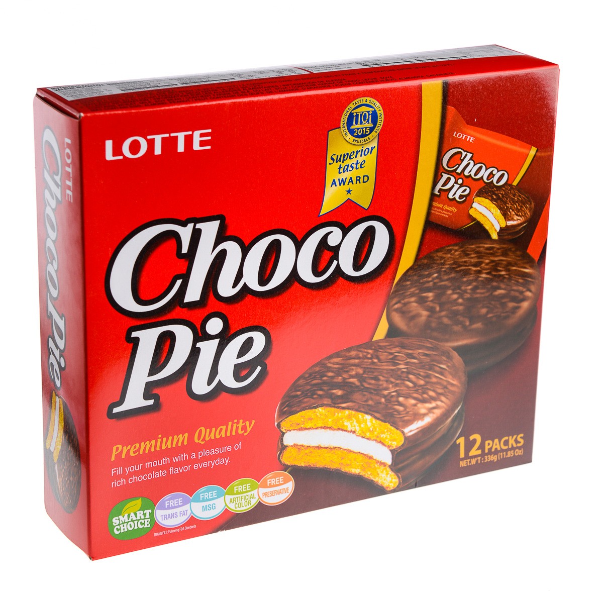Dulciuri - Prajitura Choco Pie LOTTE (12x28g) 336g, asianfood.ro