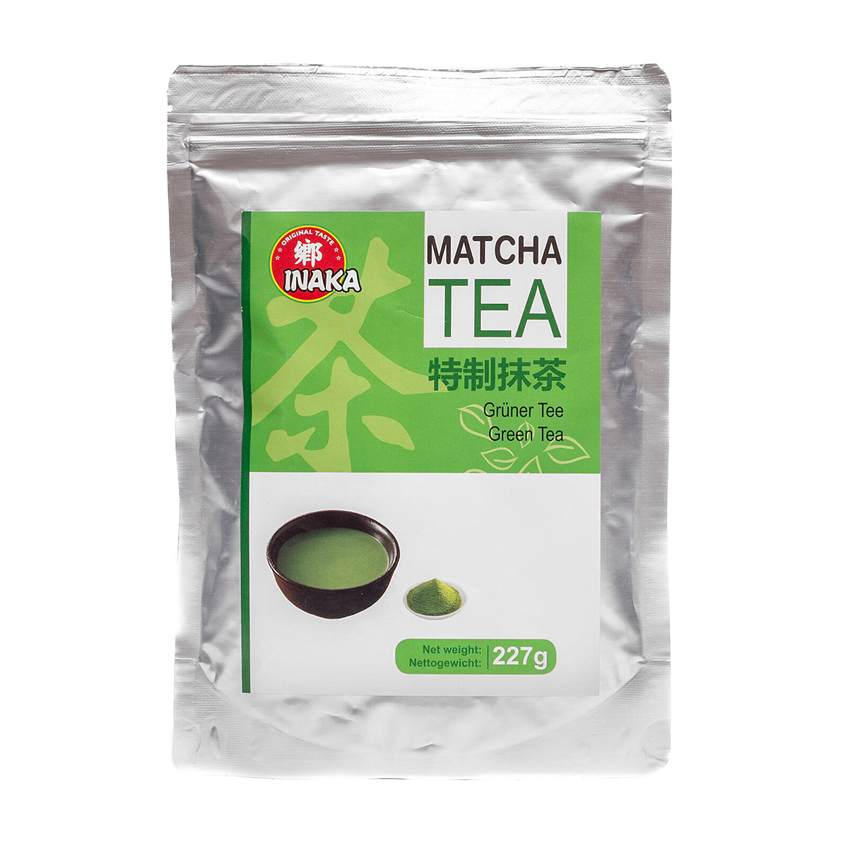 Bauturi racoritoare, ceai, cafea, apa de cocos - Pudra de ceai verde (Matcha) INAKA 227g, asianfood.ro