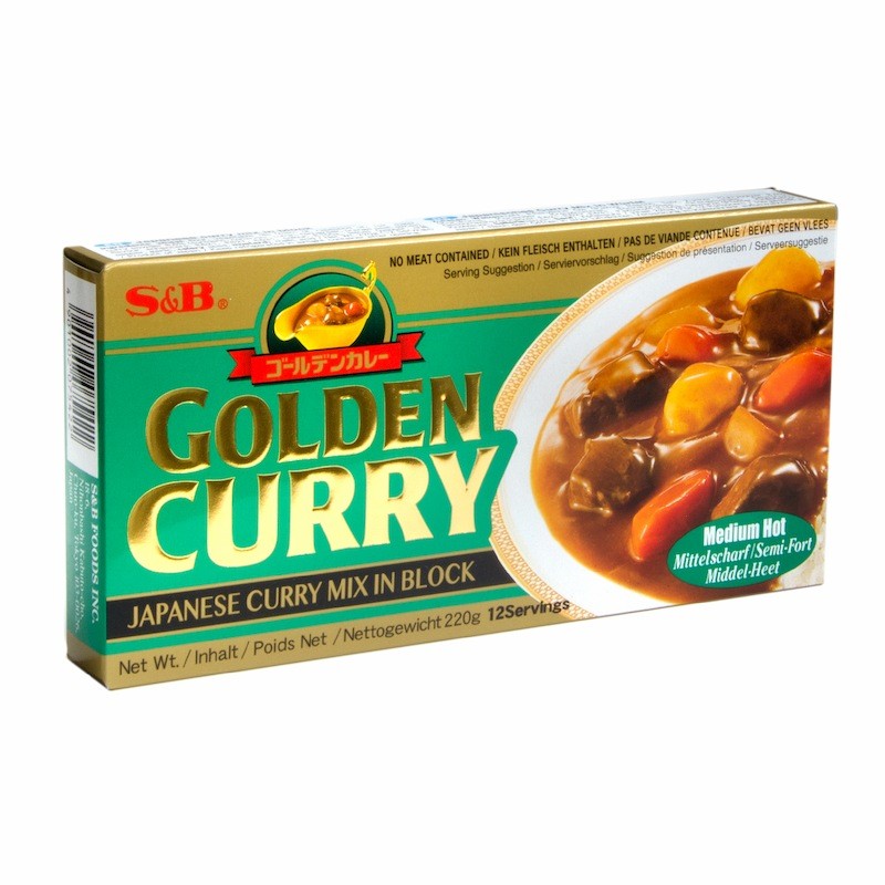 Mix de condimente - S&B Golden curry medium hot 220g, asianfood.ro