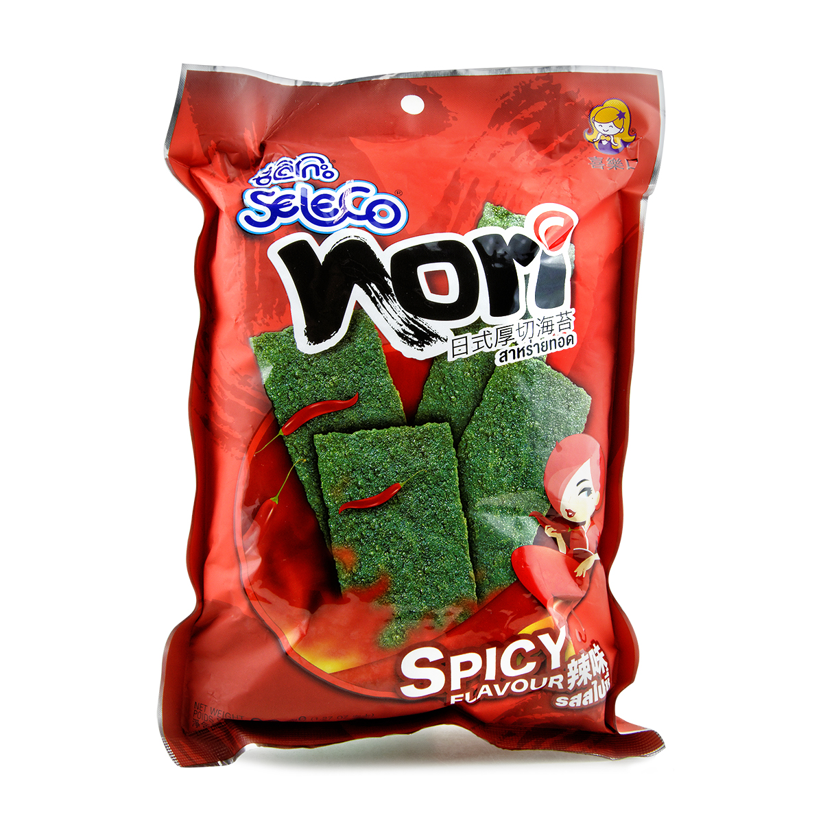 Snacks si chipsuri - Snack alge prajte Spicy SELECO 36g, asianfood.ro