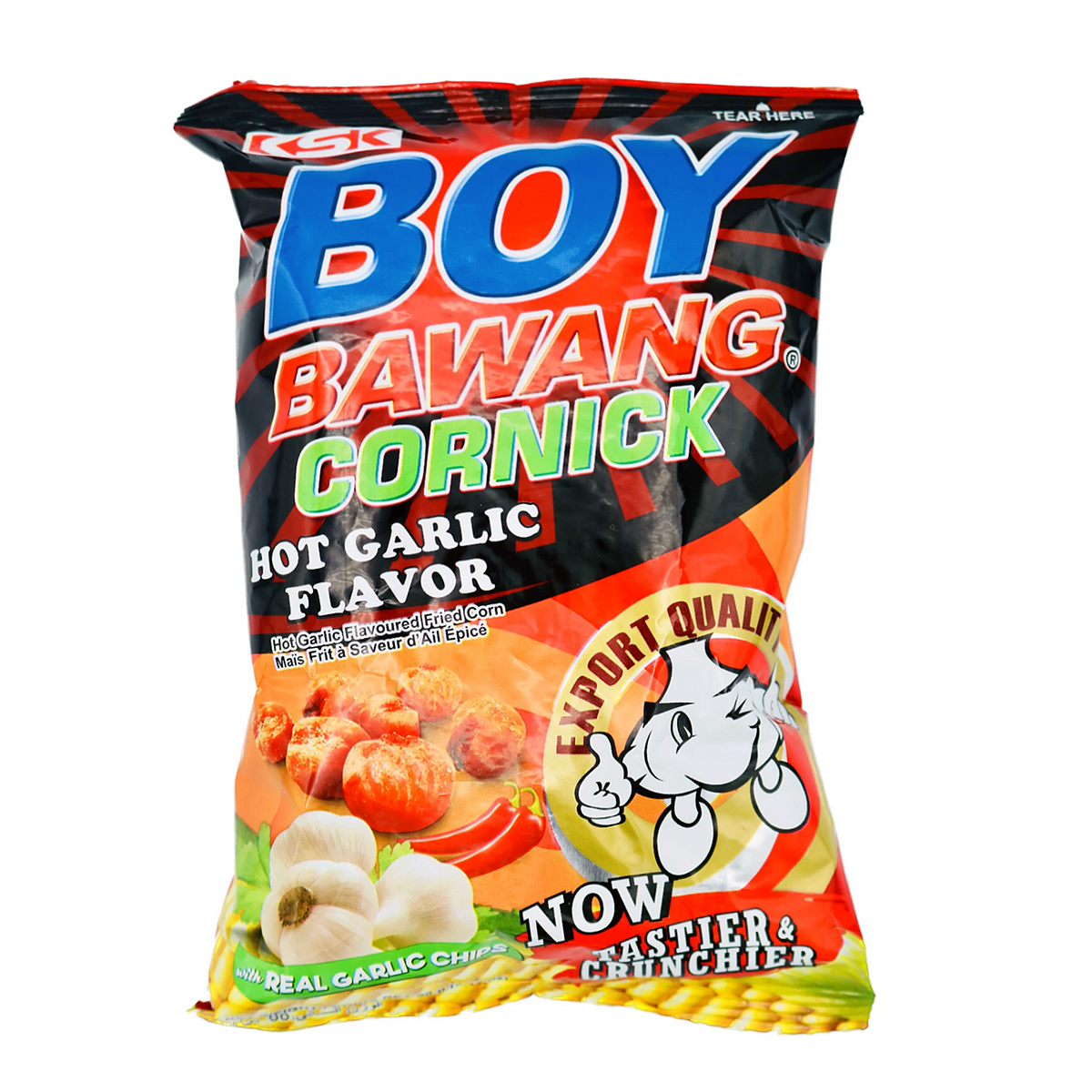 Snacks si chipsuri - Snack din porumb cu usturoi BOY-BAWANG KSK 90g, asianfood.ro