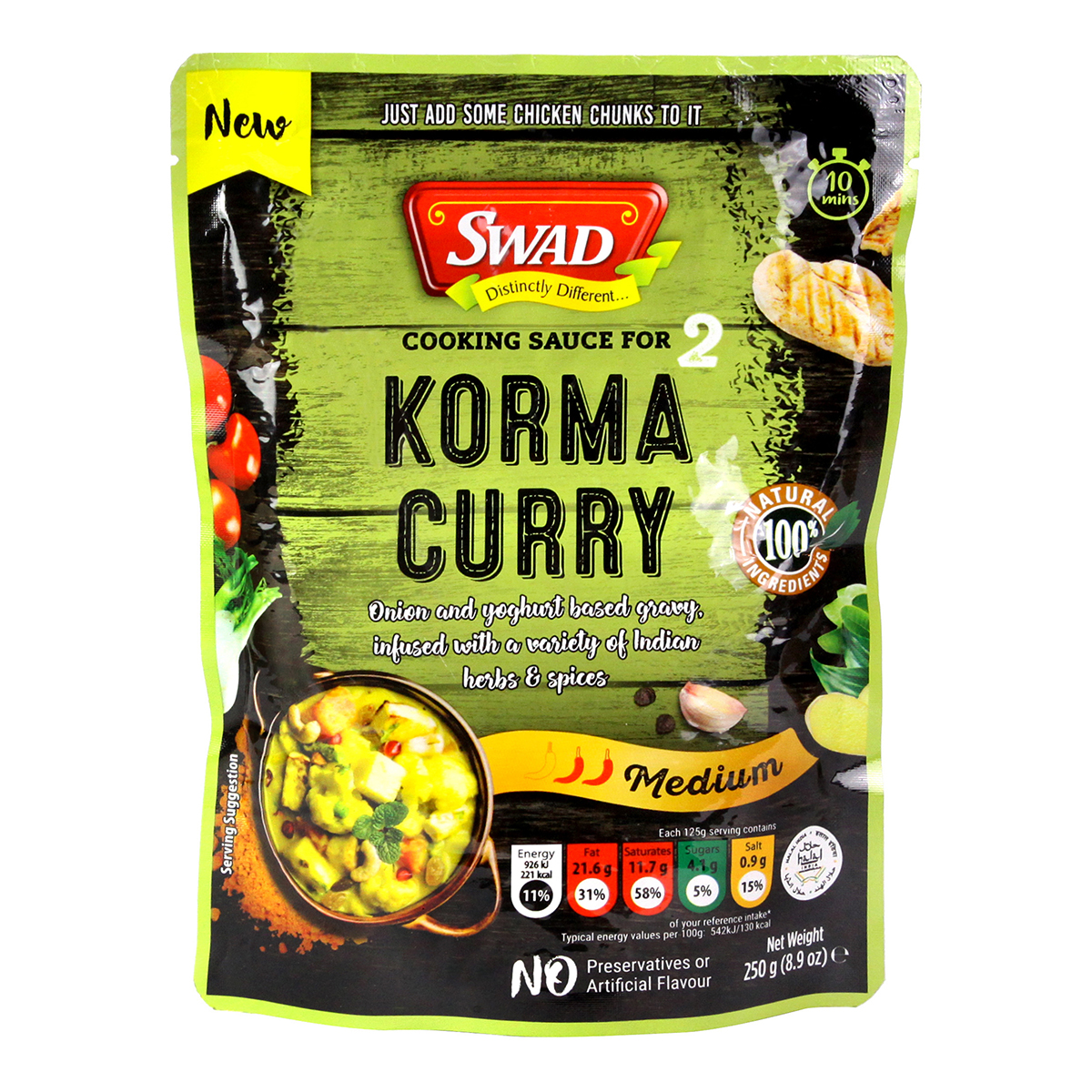 Mix de condimente - Sos Curry Korma SWAD 250g, asianfood.ro