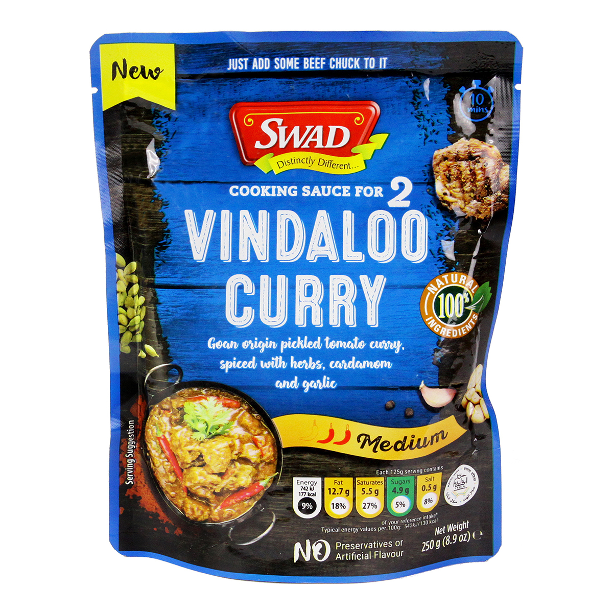 Mix de condimente - Sos Curry Vindaloo SWAD 250g, asianfood.ro